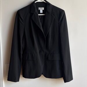 LOFT Black Single-Button Tailored Blazer